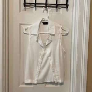 Sleeveless white top